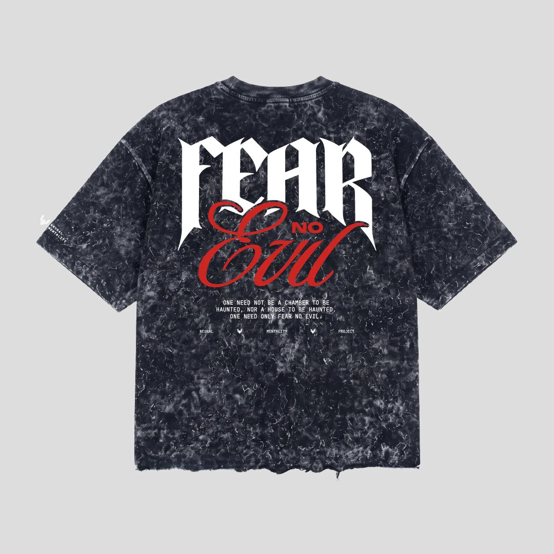FEAR NO EVIL_DARK 240 GSM BOXFIT TSHIRT