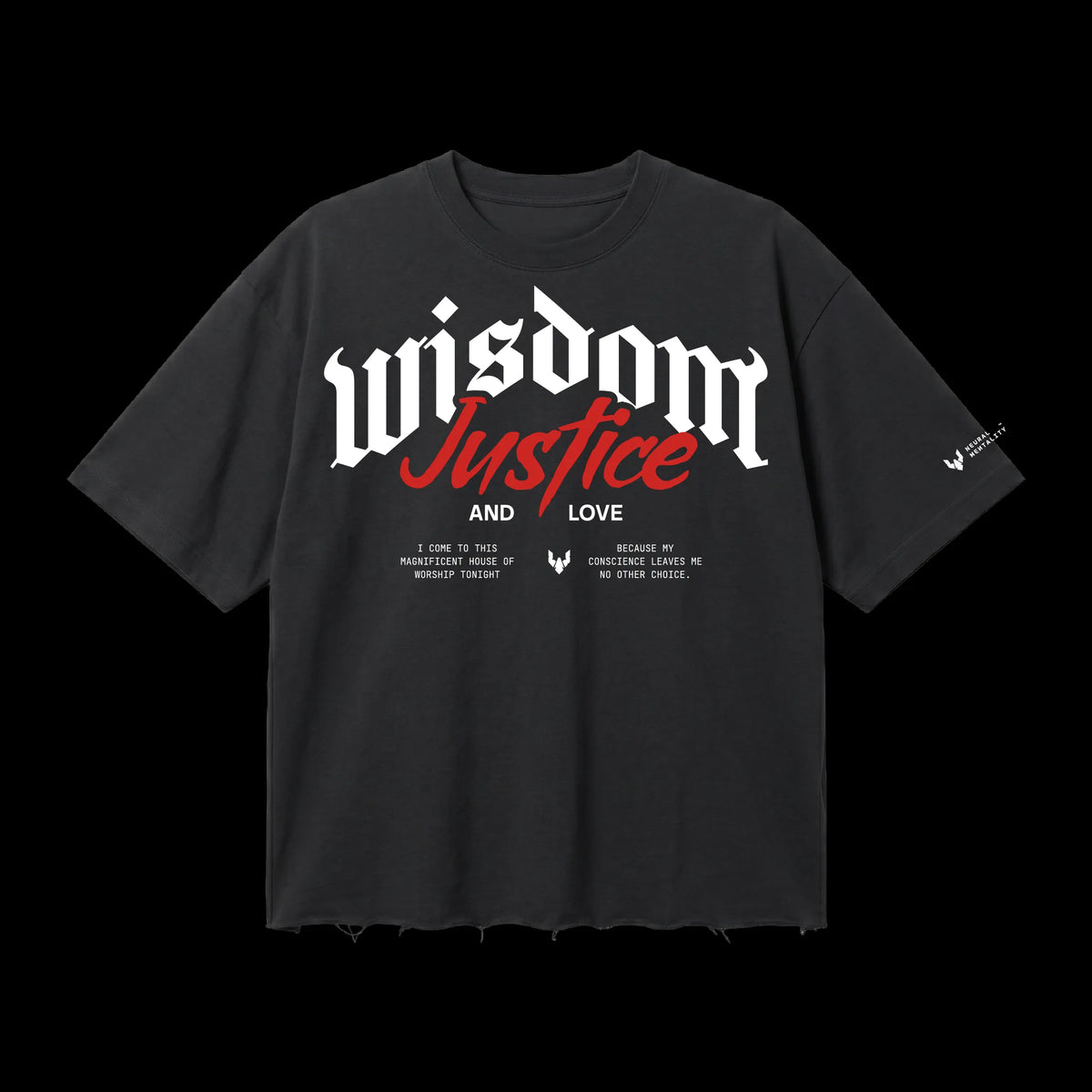 WISDOM JUSTICE_240 GSM BOXFIT TSHIRT