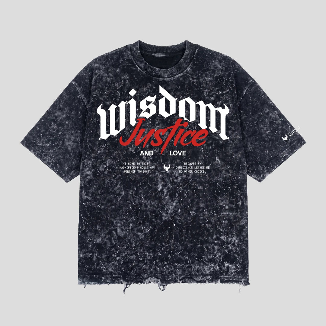 WISDOM JUSTICE_240 GSM BOXFIT TSHIRT