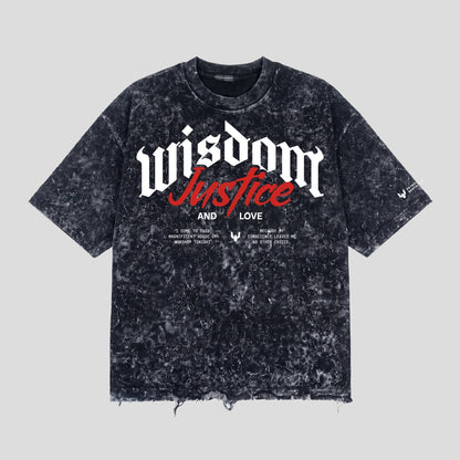 WISDOM JUSTICE_240 GSM BOXFIT TSHIRT