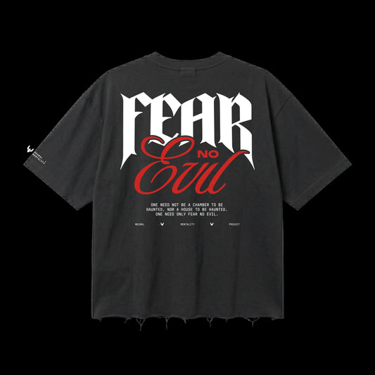 FEAR NO EVIL_DARK 240 GSM BOXFIT TSHIRT